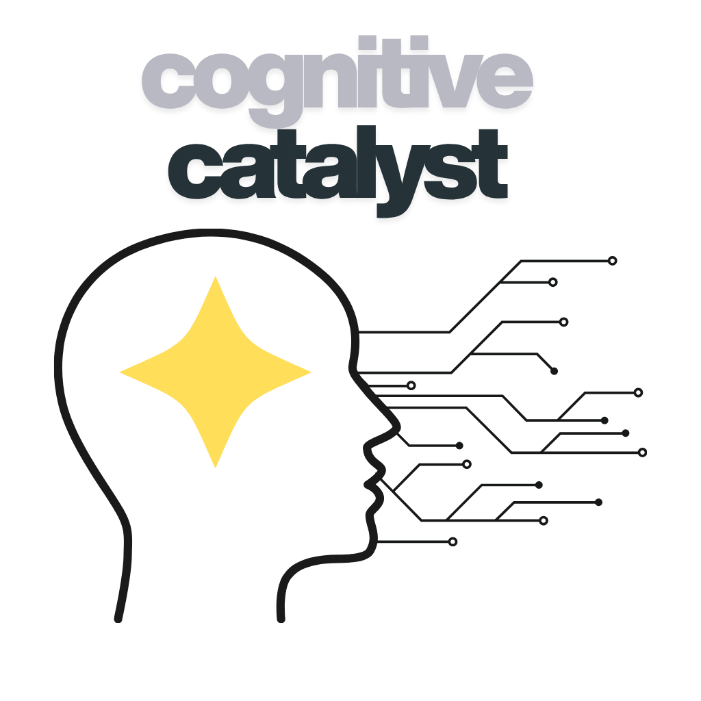 Cognitive Catalyst logo: a profile of a head with a glowing star inside and circuit traces extending from the face
